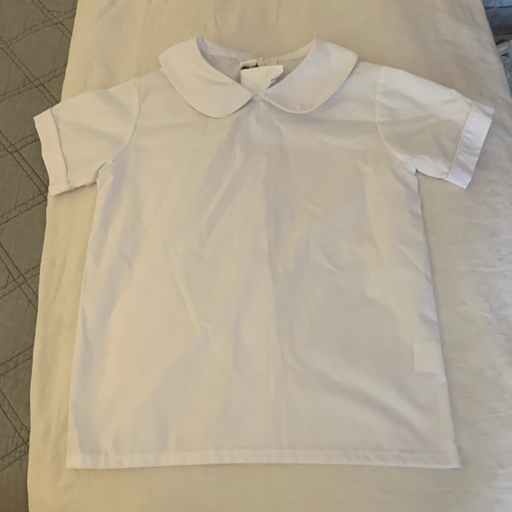 NWT Boys Round Collar Peter Pan Shirt - size 7